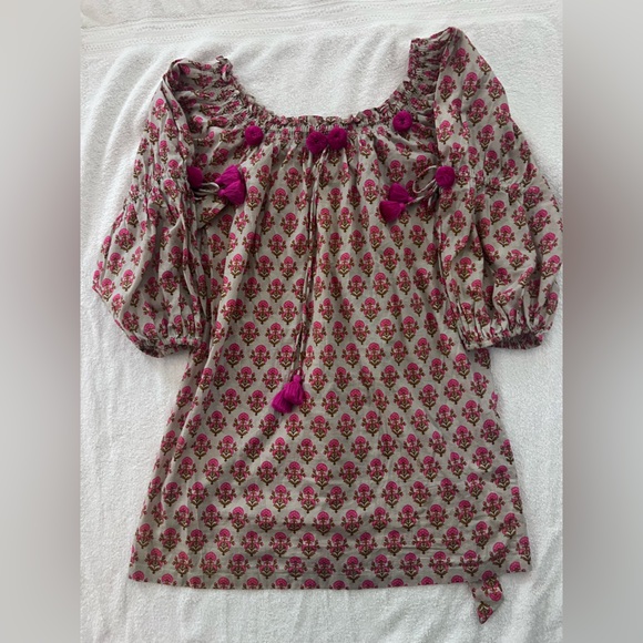 FIGUE Iman off the shoulder floral tunic blouse _ Size Small - Picture 3 of 8